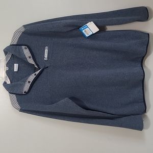 Columbia Blue Sweatshirt with Checkered Accents